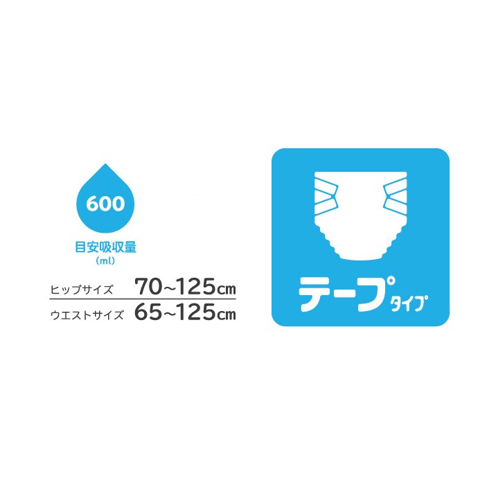 【ケース販売】ネピアテンダー テープタイプ Lサイズ 24枚 ×3パック