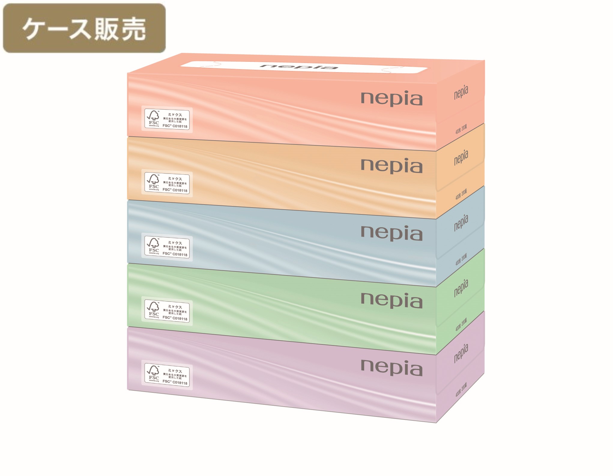 【ケース販売】ネピアティシュ 200組5コパック ×12パック