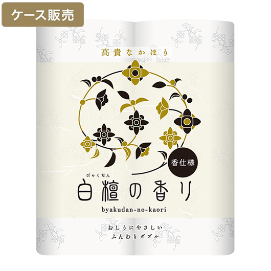 【ケース販売】四国特紙　白檀の香り 4ロール　×12パック