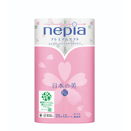 ネピアプレミアムソフトトイレットロール日本の美桜12ロールダブル25ｍ